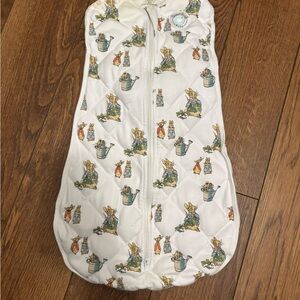 Dreamland Peter Rabit White Baby One-Piece Swaddle Sleepsuit with Bunny Print